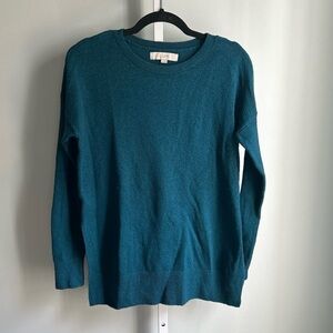 Loft Teal Scoop Neck Sweater